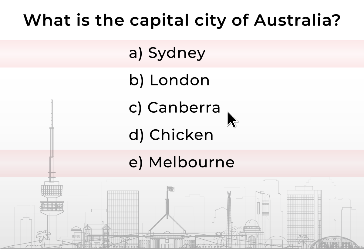 Multiple Choice Questions with good distractors.
